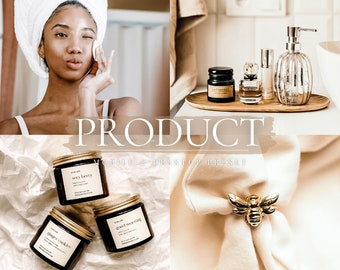 10 PRODUCT Lightroom Mobile & Desktop Preset | Light and Airy Presets | Product Photography | Clean White Flatlay Preset