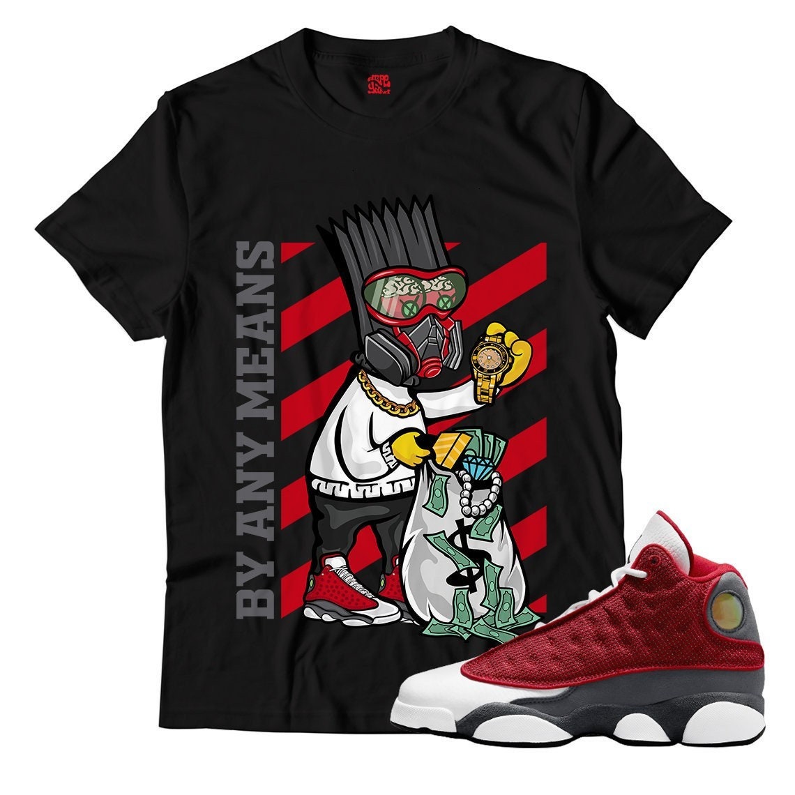 New B.A.M Unisex Shirt Match Jordan 13 Red Flint | Etsy