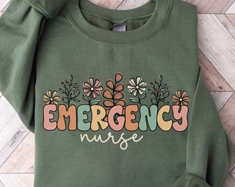 Emergency Nurse Sweatshirt, Emergency Nurse Shirt Crewneck, ER Nurse Sweatshirt, Emergency Department Shirt Sweatshirt, Emergency Room Nurse