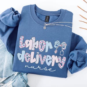 Coquette Labor & Delivery Nurse Sweatshirt: Comfort Colors Crewneck