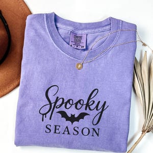 Cute Spooky Season Halloween Shirt, Comfort Colors Bat Shirt, Spooky Season Tee, Halloween Bat Shirt, Gift for Halloween, Bat Crewneck