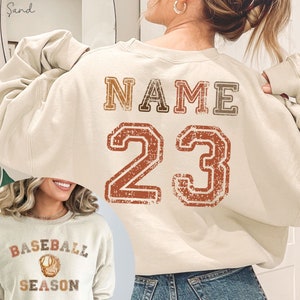 Custom Baseball Season Sweatshirt Gift, Personalized Baseball Sweatshirt, Sports Mom Sweatshirt, Baseball Mom Shirt, Baseball Mama Shirt
