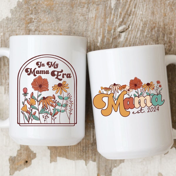 In My Mama Era Ceramic Mug, Custom Mama Mug Gift, Personalized Mom Mug Gift, Custom Mothers Day Gift Mug, New Mom Mug, Birthday Mom Gift