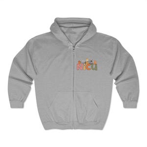 Custom NICU Full-Zip Hoodie: Neonatal ICU Nurse Sweatshirt