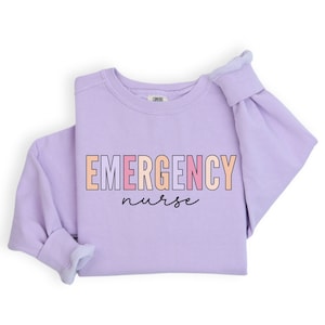 Emergency Nurse Sweatshirt, Comfort Colors Emergency Department Sweatshirt, ER Sweatshirt voor Emergency Nurse, Emergency Nurse Gift
