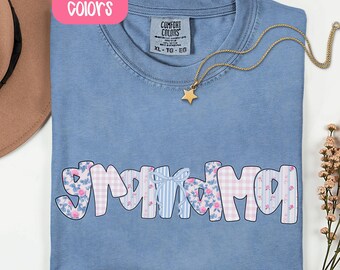 Floral Grandma T-Shirt, Comfort Colors, Mother's Day Gift