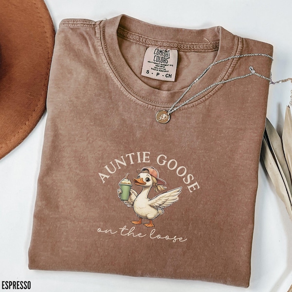Auntie Silly Goose Comfort Colors T-Shirt: Funny Aunt Gift