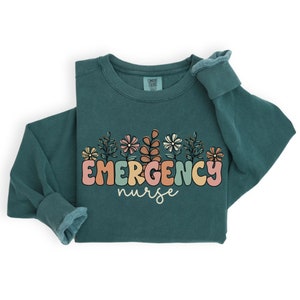 Emergency Nurse Sweatshirt, Comfort Colors Emergency Department Sweatshirt, ER Sweatshirt voor Emergency Nurse, Emergency Nurse Gift