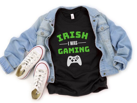 Youth St Patricks Day Shirt, Irish I Was Gaming Shirt, St Pattys Shirt Kids, St Patricks Day Shirt Kids, Kids Gamer Shirt, Kids Gaming Shirt