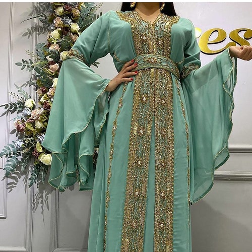 Sale Royal African Attire Bridesmaid Abaya Long Maxi Formal - Etsy