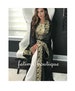 Sale !! Royal African Attire Bridesmaid Abaya Long Maxi Dubai Moroccan Kaftan Two Pic Dress Inner And Jackie Fancy Caftan Women Dresses 