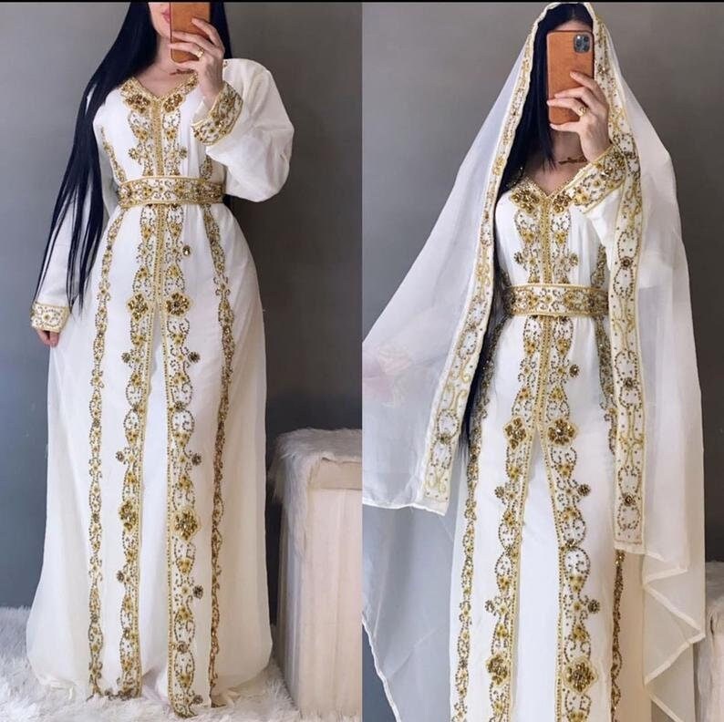 SALE!! New African Attire Bridesmaid  Modern Elegant Dubai Moroccan Caftan Arabic party wear Beach kaftan Formal Women Dresses 