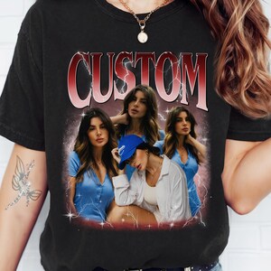 Comfort Colors® CUSTOM Bootleg Girlfriend Shirt, Wife Shirt, Bachelorette Surprise, Personalized Birthday Bootleg Gift, Custom Photo Shirt
