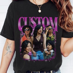 Comfort Colors® Custom Bootleg Girlfriend Shirt, Vintage Graphic 90s Tshirt, Custom Your Photo Shirt, Wife Shirt, Group Shirt, Bootleg Gift