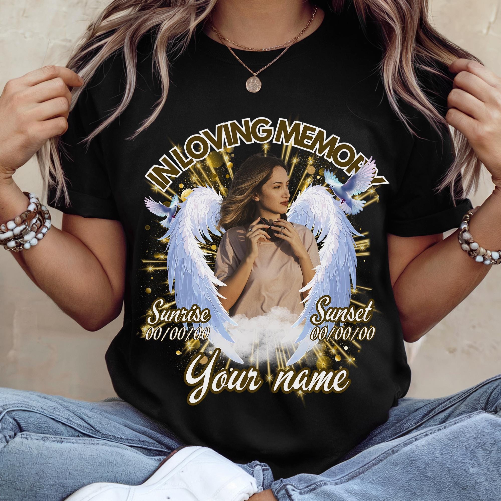 Custom in Loving Memory Shirt, Rest in Peace Shirt, Family Memorial Funeral Shirt, Remembrance Shirt, Custom RIP Shirt, Rest in Heaven Shirt