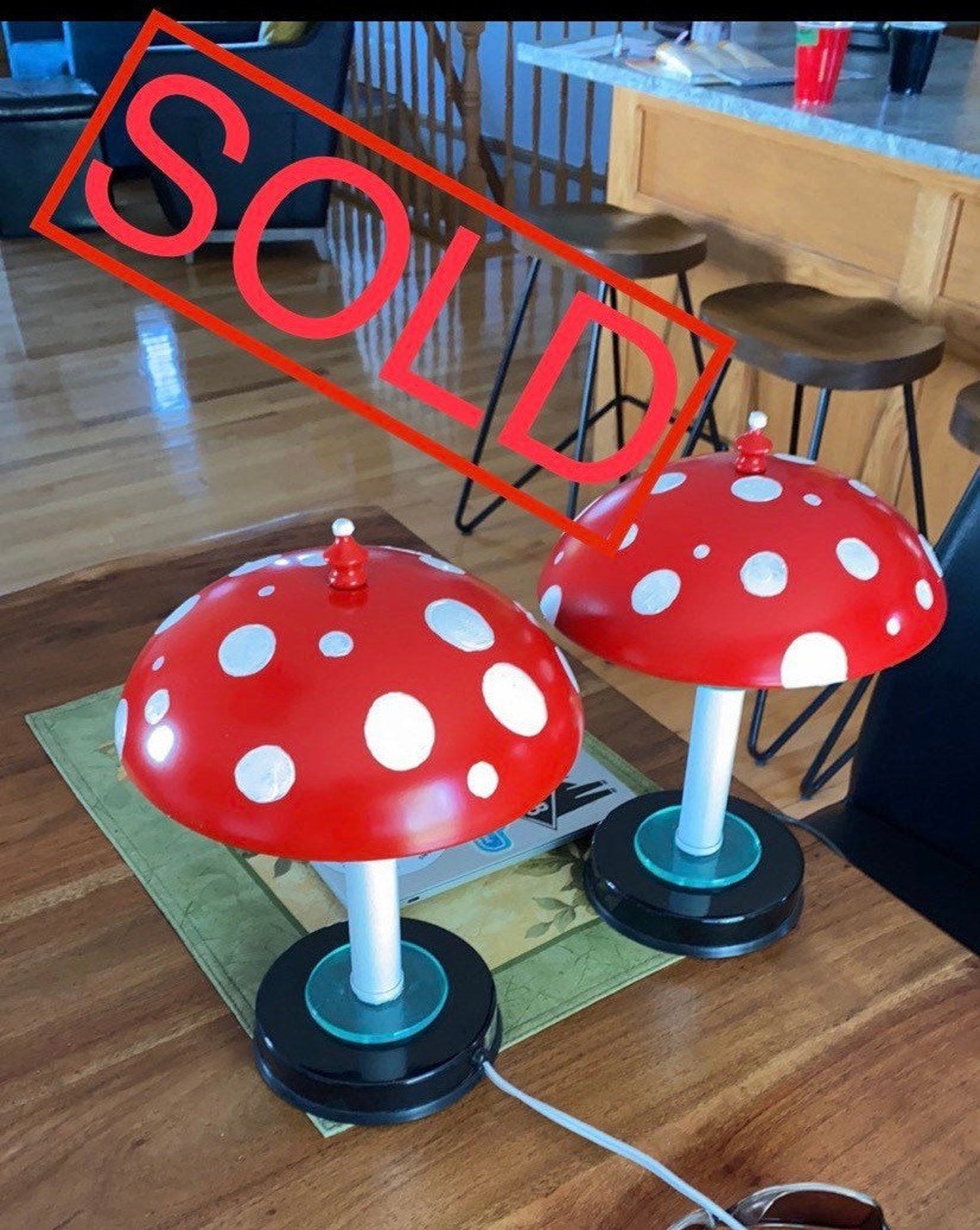 Mushroom touch lamp 3 intensities Etsy
