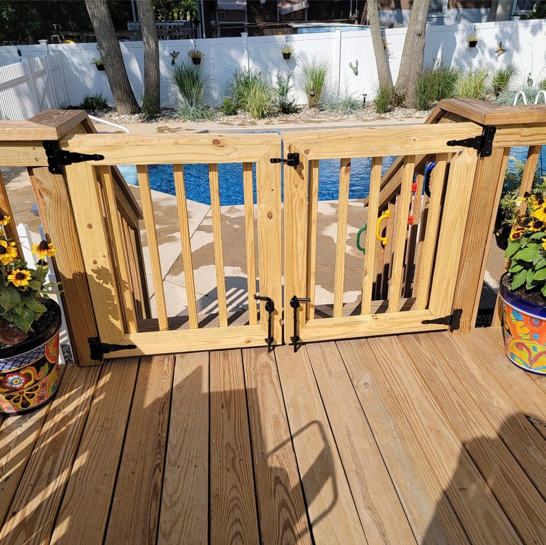 Outdoor Double Baby Gate and Dog Gate for Decks Patios Etsy