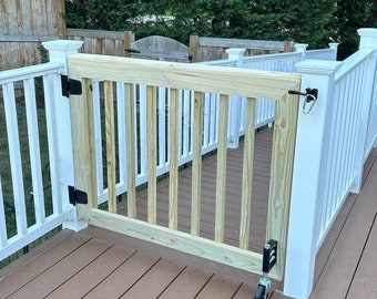 Baby Gate and Dog Gate for Wood Deck, Vinyl Deck, Patio, Garden, and Stairways