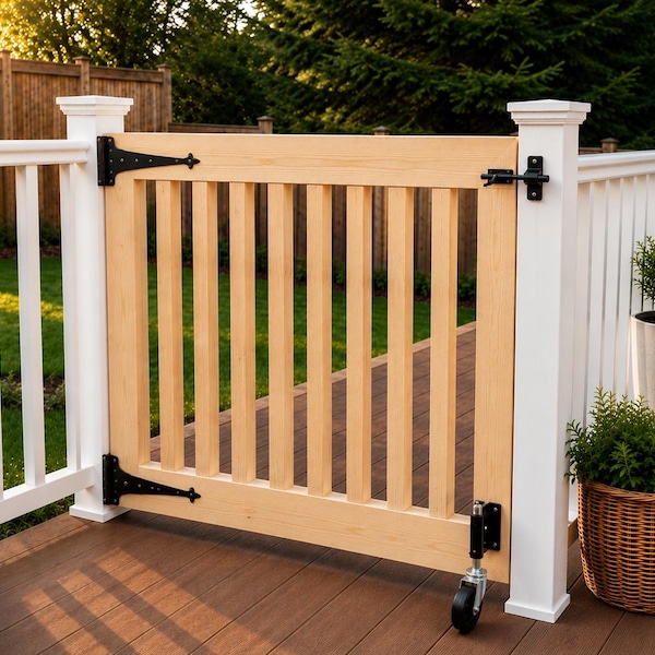 Custom Wood Deck Gate | Pressure Treated Outdoor Gate | Porch & Patio | Handmade in USA