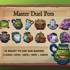 Yugioh Pot Sub / Bit Badges pour Twitch - jeu de cartes Anime Monster dual