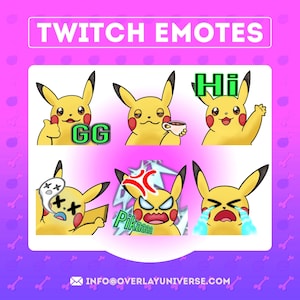 Pikachu Twitch Emotes