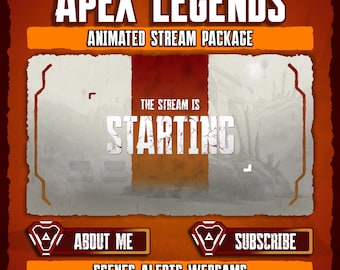 Animated Apex Legends Stream Overlay Package: Twitch, YouTube, Kick