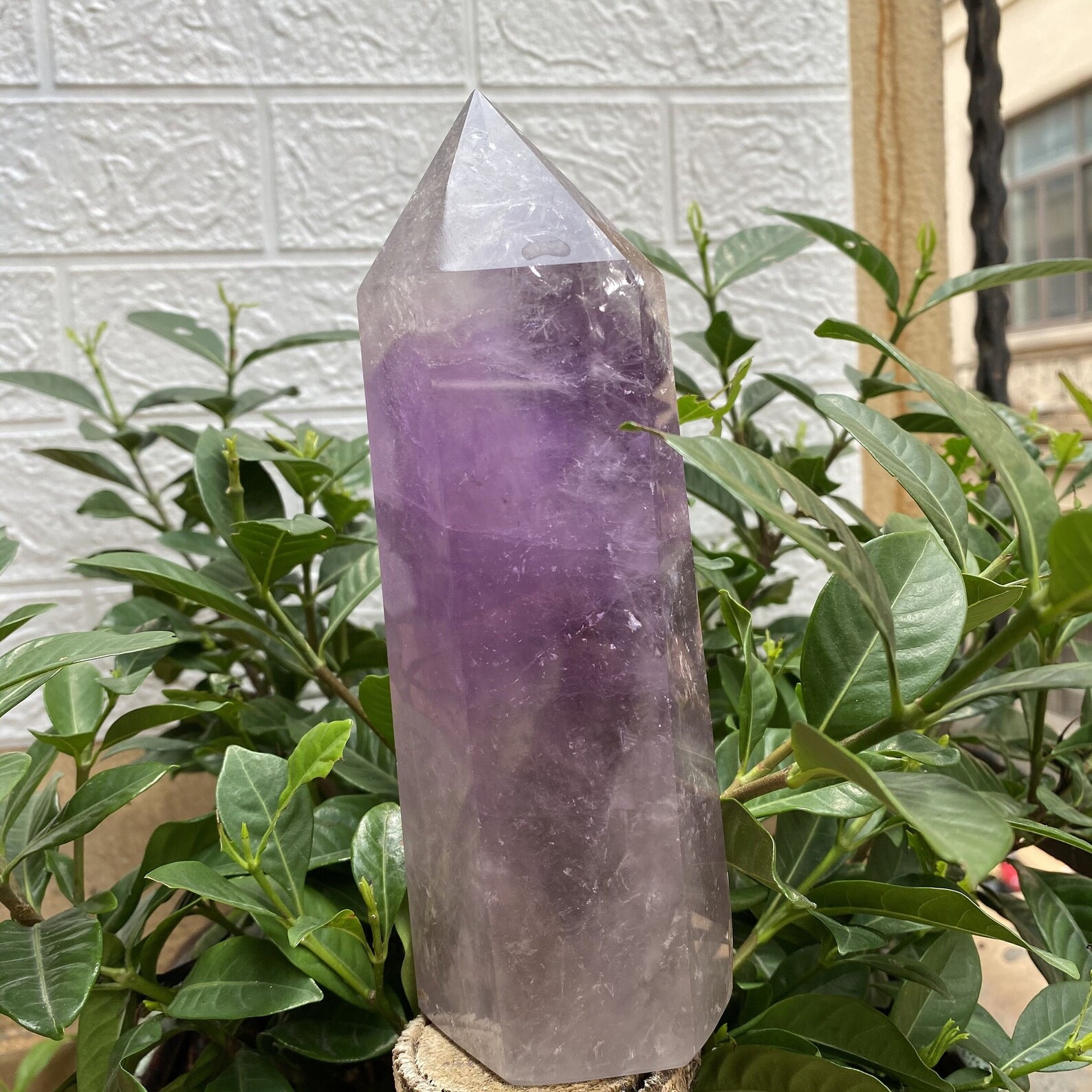 Natural amethyst tower large amethyst dots crystal healing Etsy