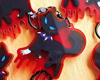 Scourge 2.5 Inch Red Keychain Charm | Warriors