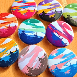 Botones discretos y sutiles de 1,75" con el Orgullo LGBTQ+ / LGBT, LGBTQ+, Lesbianas, Gays, Bisexuales, Pansexuales, Género fluido, Asexuales, Arrománticos