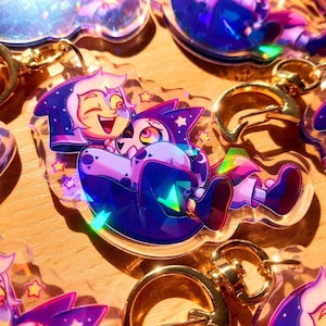 The Collector & King Holographic Keychain Charm | The Owl House