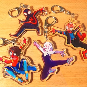 Spideyverse 2.5 Inch Acrylic Keychains