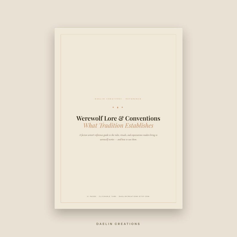 Guia de Referência sobre Lobisomens: Convenções e Tradições — Manual de Escrita de Ficção, Ferramenta para Criação de Mundos, PDF para Escrita de Gênero imagem 3