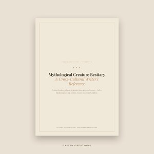 Mythological Creature Bestiary — Cross-Cultural Writer's Reference Guide | Fantasy Writing Resource | Worldbuilding PDF image 3