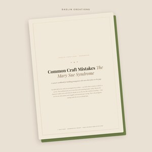 Cuaderno de ejercicios sobre el síndrome de Mary Sue / Ejercicios de escritura de ficción en PDF / Desarrollo de personajes / PDF imprimible / Descarga digital de Goodnotes imagen 3