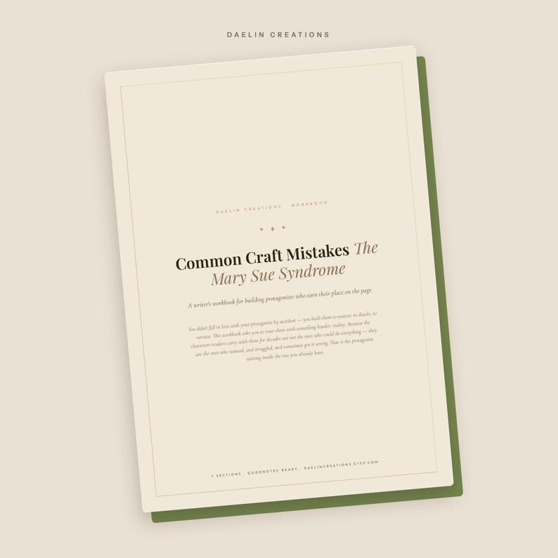 Cuaderno de ejercicios sobre el síndrome de Mary Sue / Ejercicios de escritura de ficción en PDF / Desarrollo de personajes / PDF imprimible / Descarga digital de Goodnotes imagen 3