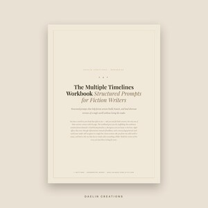The Multiple Timelines Workbook | Printable Fiction Writing Prompts, Alternate Worlds & Parallel Timeline Worldbuilding Workbook PDF image 2