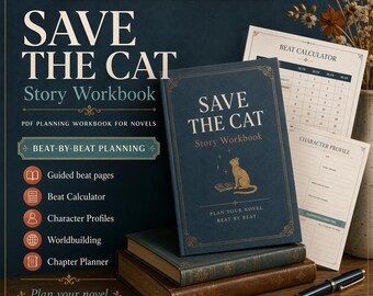 Save the Cat Story PDF | Novel Planner | Beat Sheet with Chapter Calculator for Writers