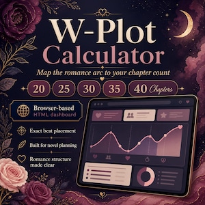 Romance Story Planner — Interactive Dual Plot Tool | W-Plot Method | No App Needed | Digital Download image 5