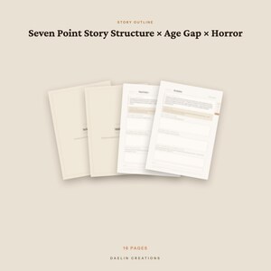 Age Gap Horror | Seven Point Story Structure Beat Sheet | Empty Novel Outline · GoodNotes PDF image 4