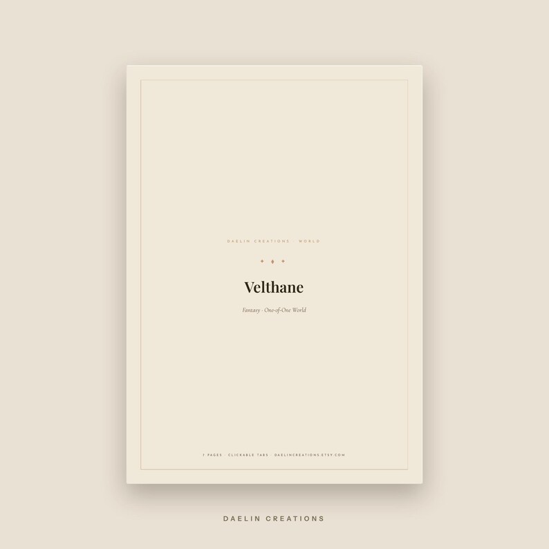 World Bible | Fantasy Worldbuilding | One-of-One Exclusive · PDF Download image 3