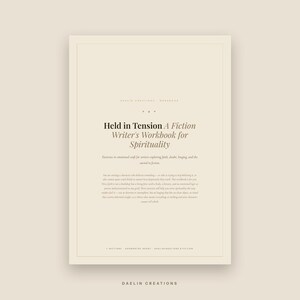 Spirituality & Faith | Held in Tension | Fiction Writer's Workbook | Printable PDF | GoodNotes Digital Download image 2