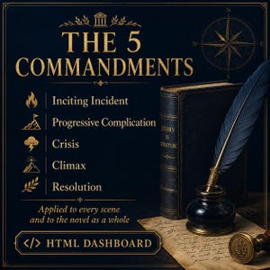 Story Grid Writer's Scene Planner, 5 Commandments Dashboard, Novel Outline Tool Bild 4