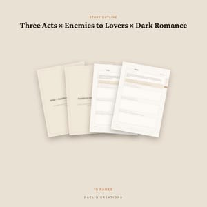 Enemies to Lovers Dark Romance | Three Acts Beat Sheet | Novel Planner | GoodNotes PDF image 4