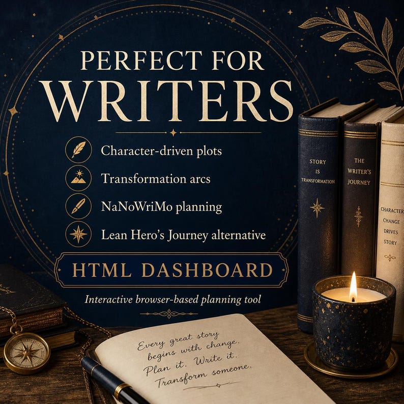 Story Circle Planner – Interactieve tool voor het structureren van een roman in 8 stappen (digitale download) afbeelding 7