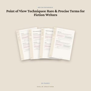 Guide de référence des techniques de point de vue pour les auteurs de fiction — Termes rares, règles d'écriture et exemples (PDF imprimable) image 4