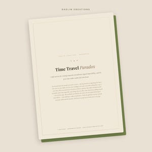 Time Travel Paradox | Craft Exercises for Writers | Printable PDF | GoodNotes Digital Download image 3