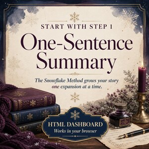 Snowflake-Methode: Roman-Outline-Planer, interaktives HTML-Dashboard, Story-Planungstool Bild 3
