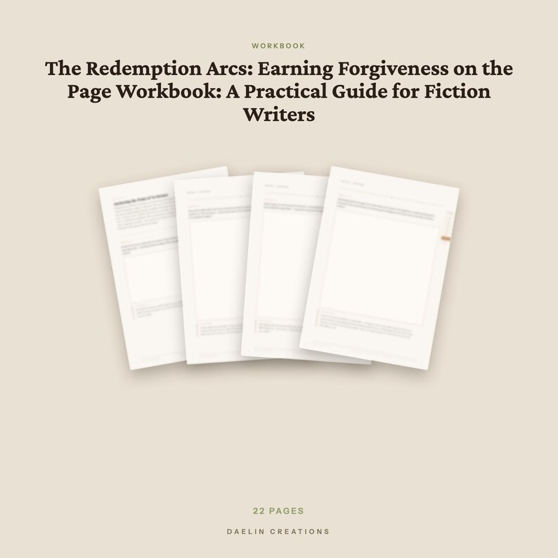 Redemption Arc Workbook for Fiction Writers — Character Change, Forgiveness & Story Structure PDF image 4