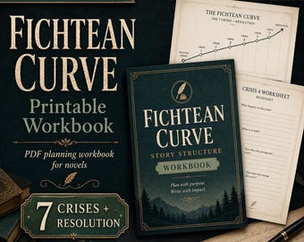 Fichtean Curve Novel Planner – 7 Crises Story Structure Workbook (PDF Download)
