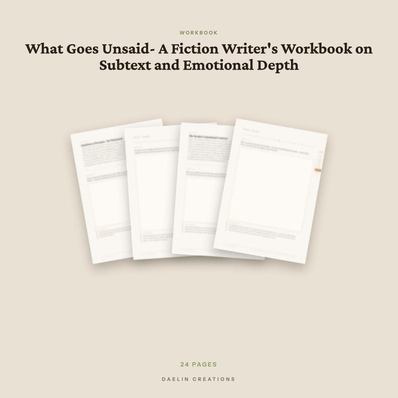 Subtexto y profundidad emocional / Cuaderno de trabajo para escritores de ficción / Cuaderno de técnicas de escritura / Planificador de novelas / PDF de Goodnotes imagen 4